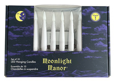 Moonlight Manor Hanging Candles Set of 10 LED Flicker Remote Control Halloween