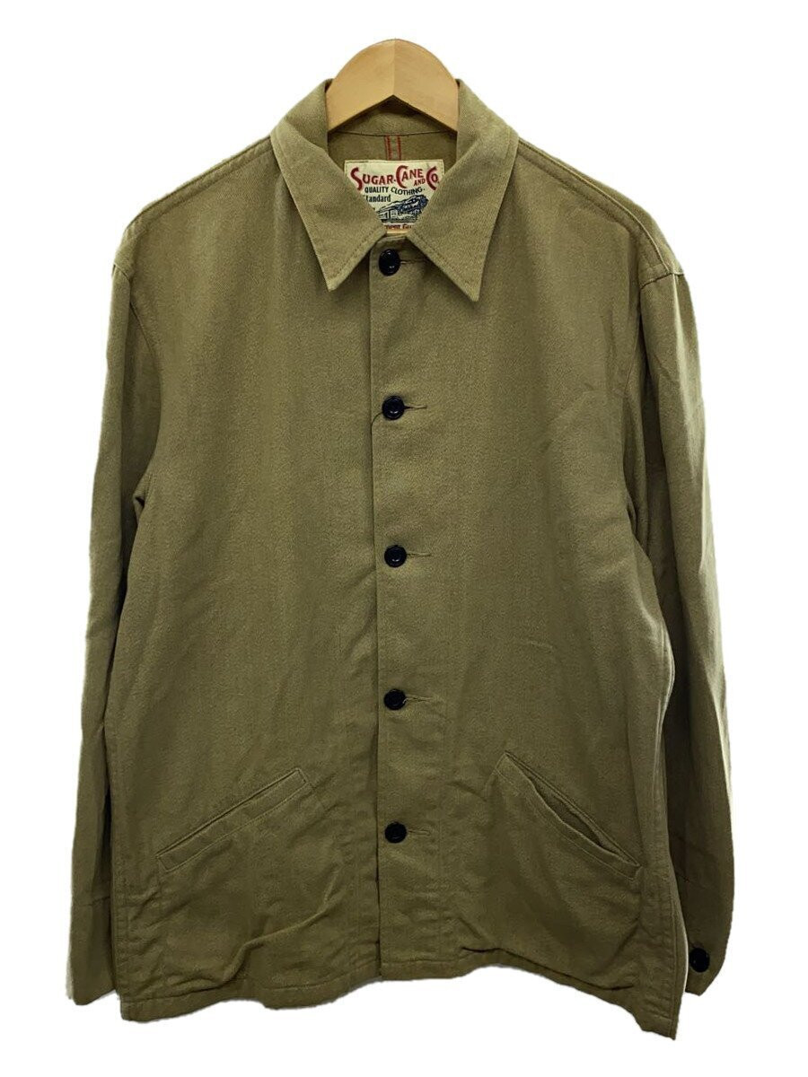 SUGAR CANE Cotton Coverall Jacket Size 40 Beige Vintage Workwear