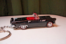 1956 Ford T-bird Convetible New Keychainl Black Key Ring Diecast Toy 1955 56