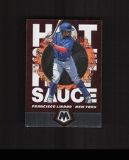 2021 Panini Mosaic #HS2 Francisco Lindor Hot Sauce Baseball Card New York Mets