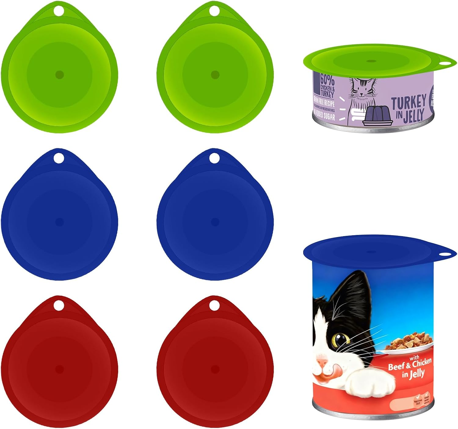 Plastic Can Lids for Tins, Universal Airtight Food Lids, Fits Tin Cans for Pet,