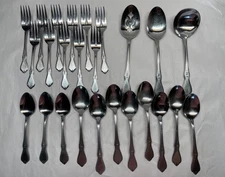 Oneida Morning Blossom Stainless Salad Fork Spoon or Teaspoon Serving - Choice