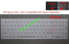 US Keyboard Skin Cover for HP 250 G10 255 G10 15-FC 15-FD TPN-Q287 TPN-Q286