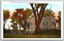 Fort Ticonderoga New York~German Redoubt &~Vintage Linen Postcard