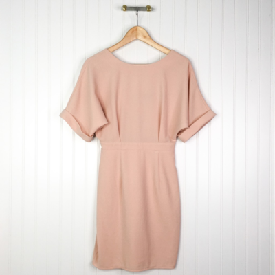 Asos Women Dress Pink Above Knee Short Sleeve Cut Out V Back Career Petite 4 New | eBay Asos Women Dress Pink Above Knee Short Sleeve Cut Out V Back Career Petite 4 New | eBay