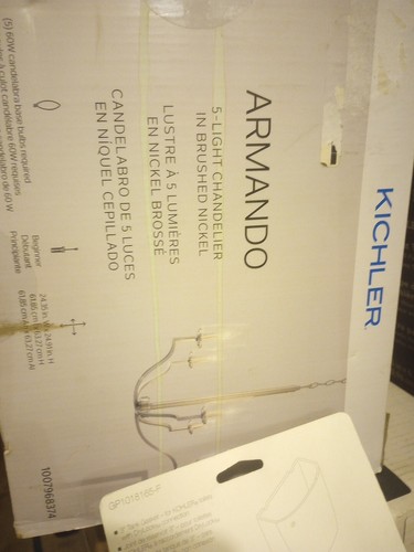 Kichler Armando 5-Light Chandelier Brushed Nickle - Picture 3 of 6