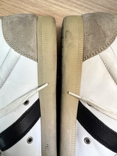 Christian Dior Homme Mens White Black Leather Low Top Sneakers Size 42 - Picture 13 of 17
