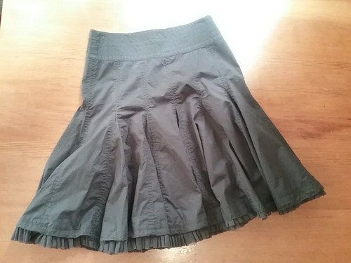 Cabi Skirt Womans Size 2, A-line Flare Midi Boho, Brown Cotton - Picture 2 of 9