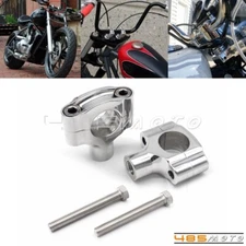 Pair 1 in 25mm Handlebar Risers Bars Mount Clamps For Harley 883R Sportster Iron