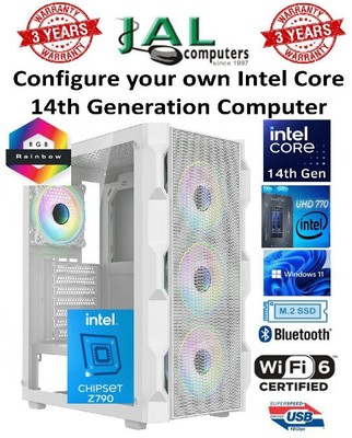 Intel 14. Gen Z790 DDR5 PCEi5 i5 i7 i9 Win 11 Pro WiFi 6/BT Konfigurieren Sie Ihren PC