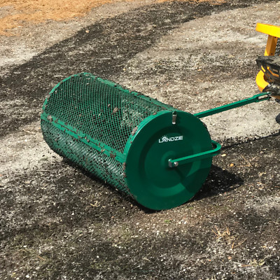 LANDZIE Lawn & Garden Spreaders - 36'' Heavy Duty Metal Mesh Basket Spreader