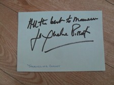 JACQUELINE BISSET AUTOGRAPH - Signed autograph book page THE DEEP etc.