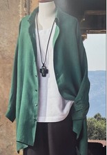 Nwt Eskandar Sz 0 Irish Green Lightweight Linen 32