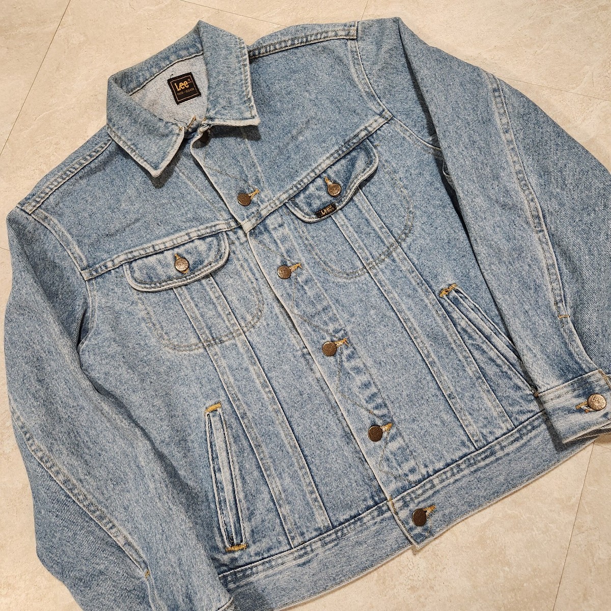 VTG 70s Lee Riders Men L Large XL Blue Denim Trucker USA VTG 70s Lee Riders Men L Large XL Blue Denim Trucker USA