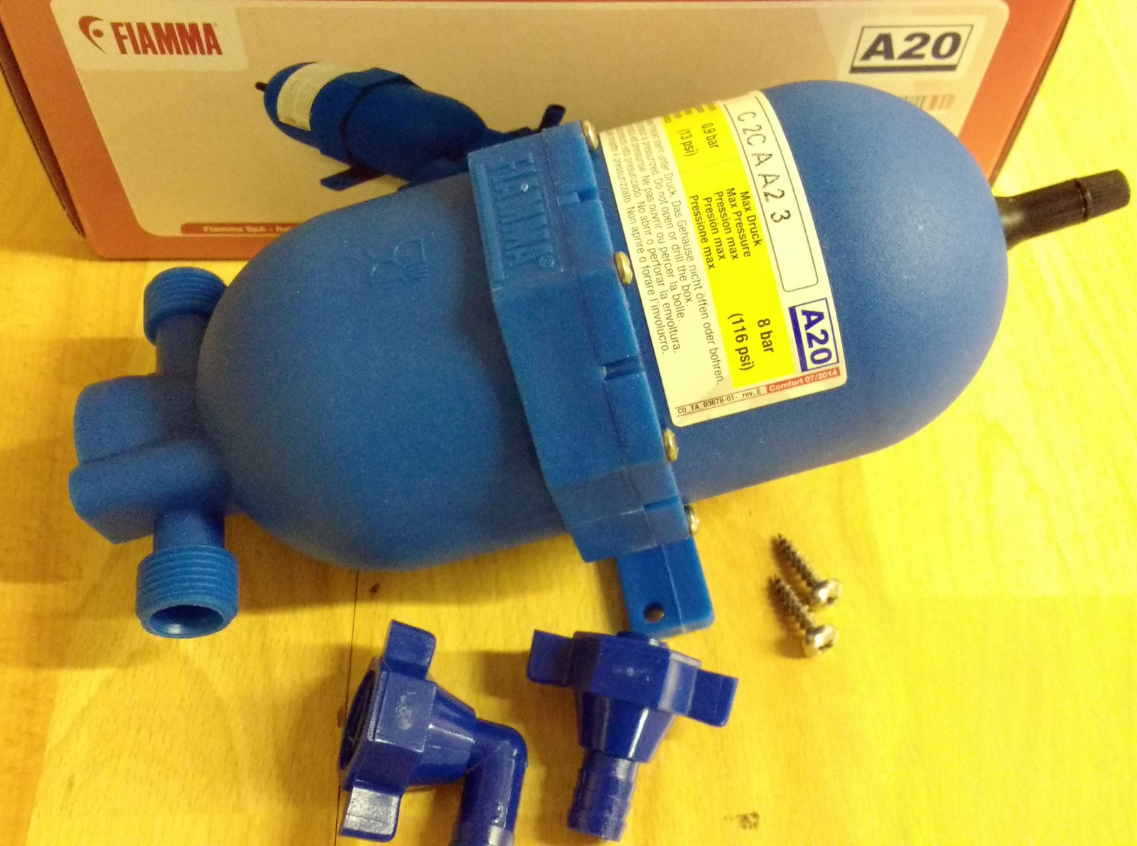 FIAMMA A20 Expansion Tank Accumulator Tank Caravan / Motorhome / Boat eBay