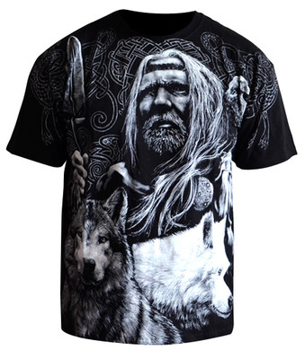 T-Shirt Valhalla Nordic Division Drakar Viking Warrior Odin Thor Wiking Vikings
