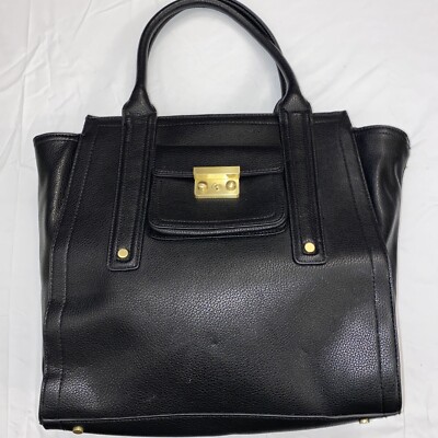 Phillip Lim for Target Black Faux Leather Shoulder Tote Bag 2013