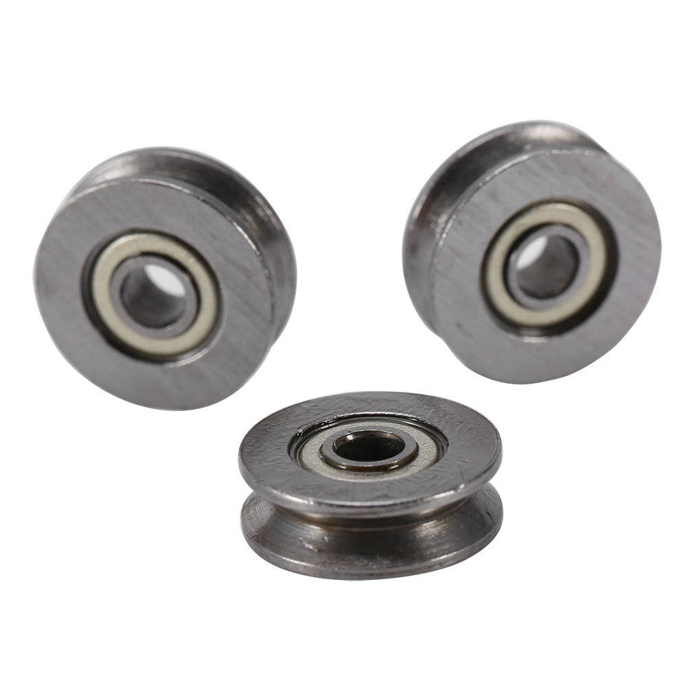 20pcs V623ZZ V Groove Ball Carbon Steel Bearing Pulley for Rail Track Linear ...