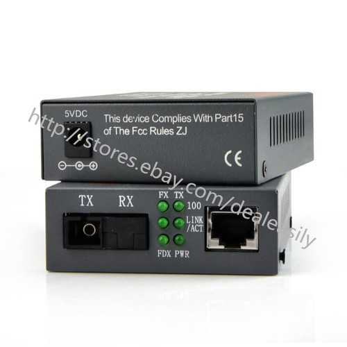 1Pair HTB-3100A/B Optical Fiber Ethernet Media Fiber Converter SC 10/100M - 第 3/6 張圖片