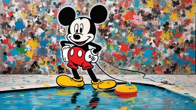 Ausstellungsstück! Ms. Buntwäsche Street Art Water Fun 160x90 Acrylglas/PopArt