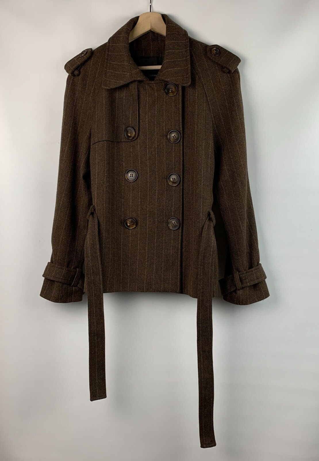 Zara Basic Jacket Double Breasted Dolman Sleeves … - image 2