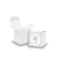 Set Wir Sagen Danke Motiv27 24X Faltschachtel WüRfel 5Cm Weiß + Sticker Hochzeit
