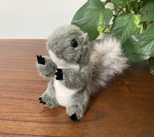 Folkmanis Gray Squirrel Finger Puppet Mini Squirrel 4 1/2" tall Bushy Tail GUC
