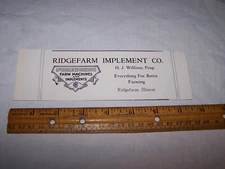 1925 Willison RIDGEFARM ILLINOIS IMPLEMENT Paper Print Ad IHC McCORMICK DEERING