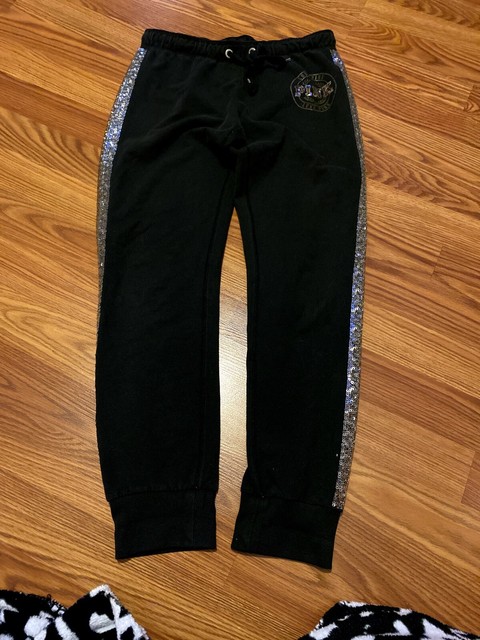 Victoria Secret Pink Bling Sequin Joggers Sweatpants Small | eBay