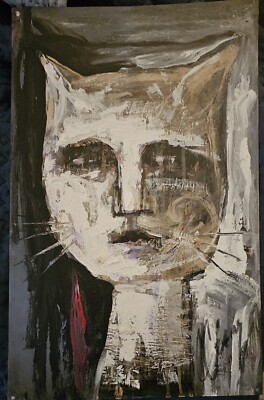 Acrylic On Cardboard   By Carlos Cesar cuban art 47x30 Cm T: A La Luz