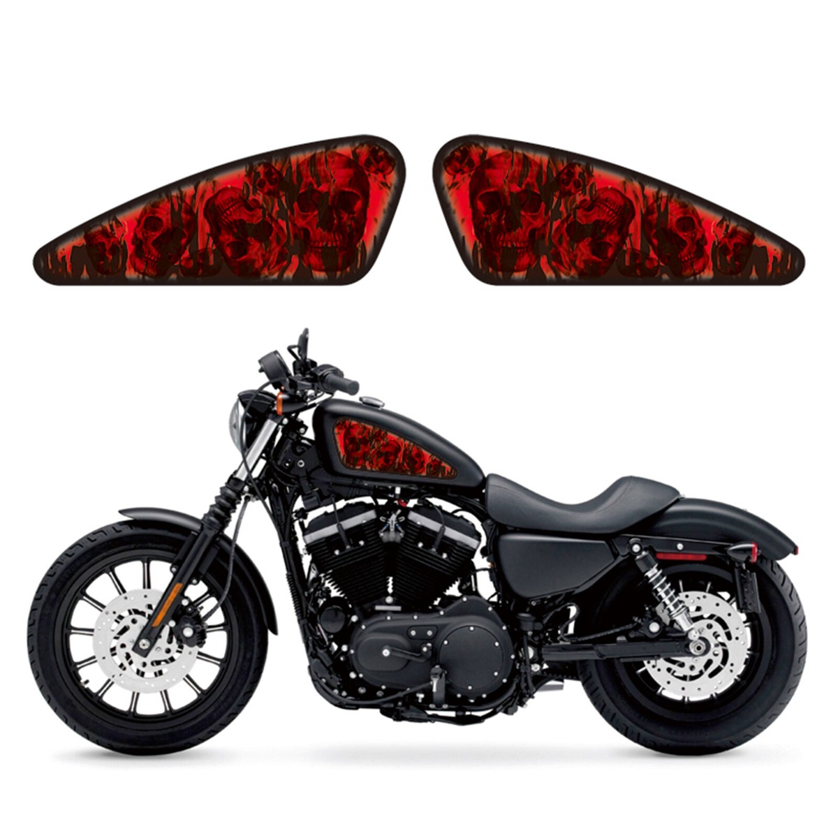 For Harley Sportster XL883 XL1200 A Pair of vinyl Fuel Tank