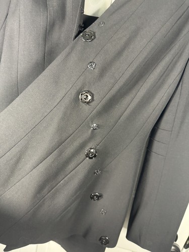 Vintage Yigal Azroul Black Skirt Suit Size 2 - Afbeelding 2 van 9