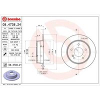 Brembo 2X Bremsscheibe Hinten 258 Voll FüR Mercedes-Benz C-Klasse W202