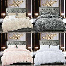Juego de cama de terciopelo triturado fun…