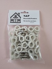 50 White, Extra Strong Gutter Hooks/Clips for Christmas, Xmas & String Lights