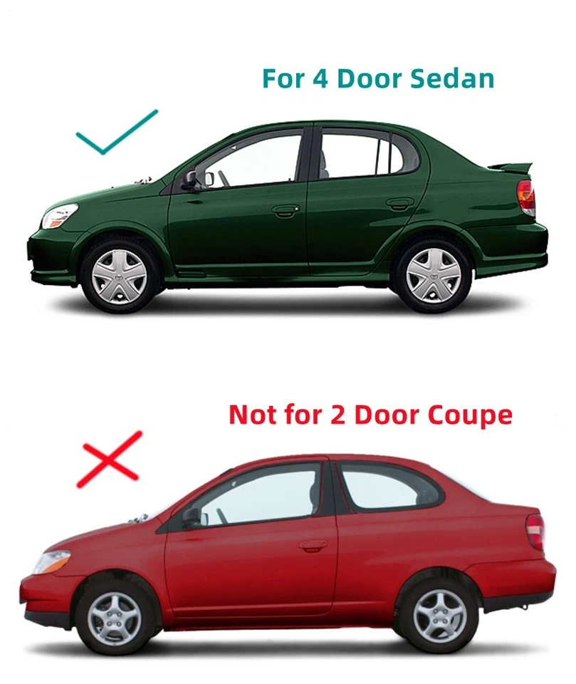 Driver/Left Side Rear Vent Window Glass For 2000-2005 Toyota Echo 4 Door Sedan Foto 3 de 4