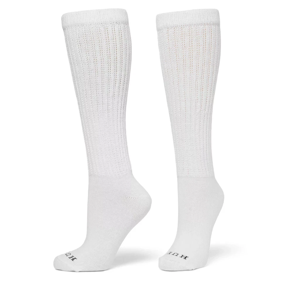 Hue Women's Slouch Cotton Socks, White, 4 Pairs - Image 2 of 4