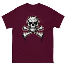 Skull T-shirt Unisex Biker Gothic Tattoo Motorcycle Motorbike Tee Birthday