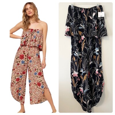 NEW O Neill Kyler Floral Strapless Jumpsuit Small