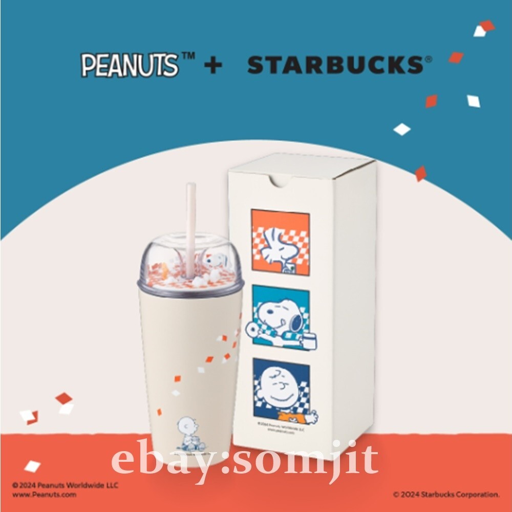 Starbucks Snoopy Gift 2024 Peanuts White Tumbler Cold Cup