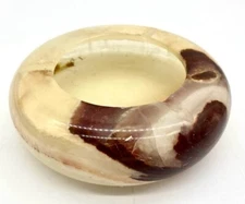Heavy Onyx Marble Vintage Ashtray