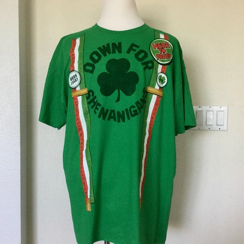 St Patrick's Day T-Shirt Size 2XL UNISEX Adults Born Lucky, Here to Paddy ~NEW - Picture 2 of 7