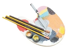  Miniature Dollhouse Artist Palette Set 1:12 Scale New