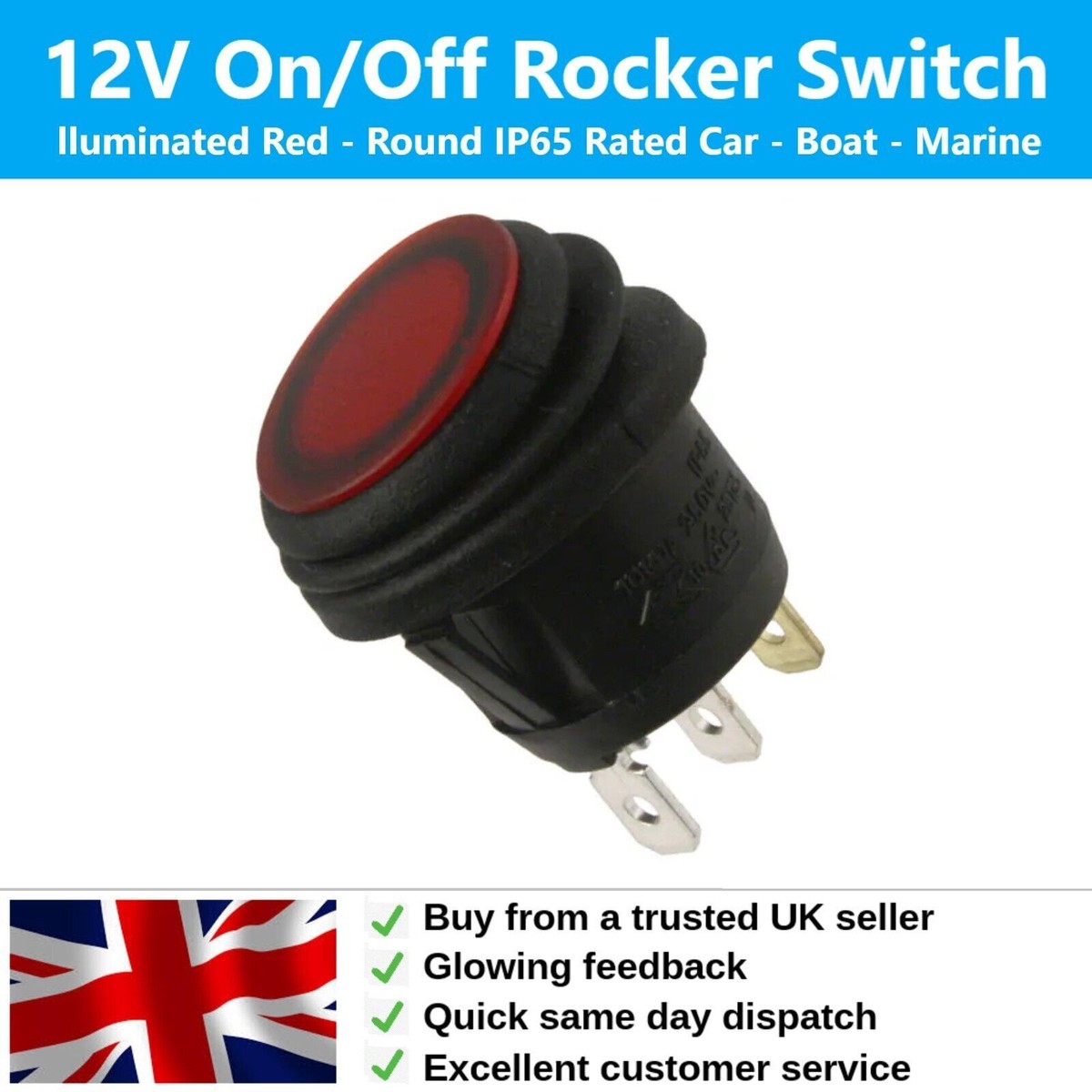 Waterproff On Off Switch 12v K Four 20A LED Toggle Switches