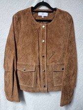 La Redoute Suede Press-stud Jacket With Round Neck
