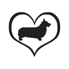 Heart Pembroke Welsh Corgi Dog - Decal - Multiple Color  Sizes - ebn1496