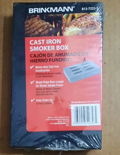 NEW BRINKMANN Cast Iron Barbecue BBQ Smoker Smoke Box