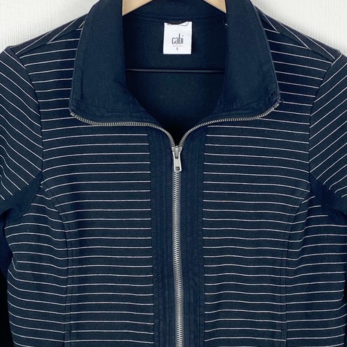 CAbi Jacket Women’s S Modern Sprint Striped Track Athleisure Thumbholes #3378 - Picture 2 of 13