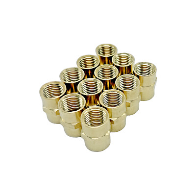12 Pack  Fittings, Brass Pipe Fitting, Coupling 1/2'' x 1/2'' NPT Female