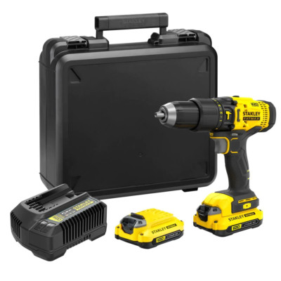18V/2x1.5Ah FATMAX Akku-Schlagbohrschrauber, Ladegerät (STANLEY SFMCD711C2K-QW)